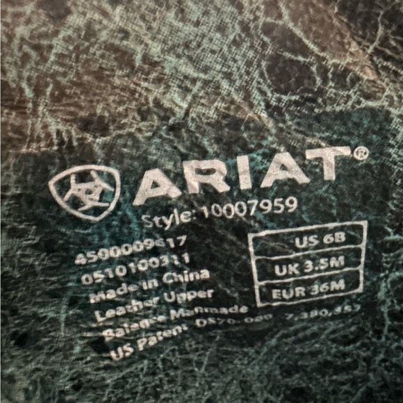 Women's Ariat Wichita Mesa Leather Cowboy Boots Size 6B NWOT - Picture 10 of 11